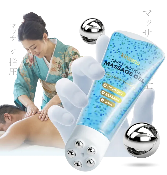 Rollerball massage being used on the leg